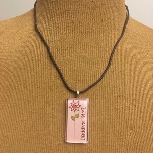 Pink Clear Daddy’s Girl Necklace